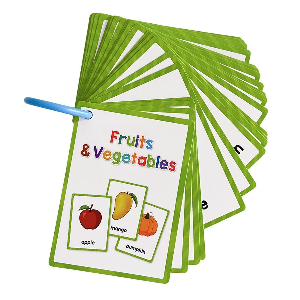 Montessori Flashcards Early Educational Double Side Vocabulary Cards Toddler Teaching Aids English Vocabulary