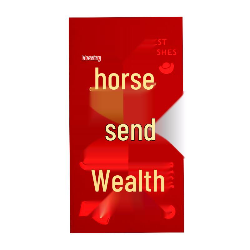 Creative Year of the Horse Red Envelopes: 'May You Get Rich Immediately' - Lucky Money Envelopes for Employee Awards with Hot Stamping