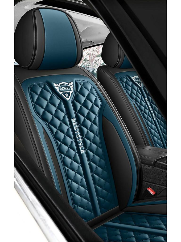 Universal Four-Season Cartoon Leather Car Seat Cushion Set for Five Seats