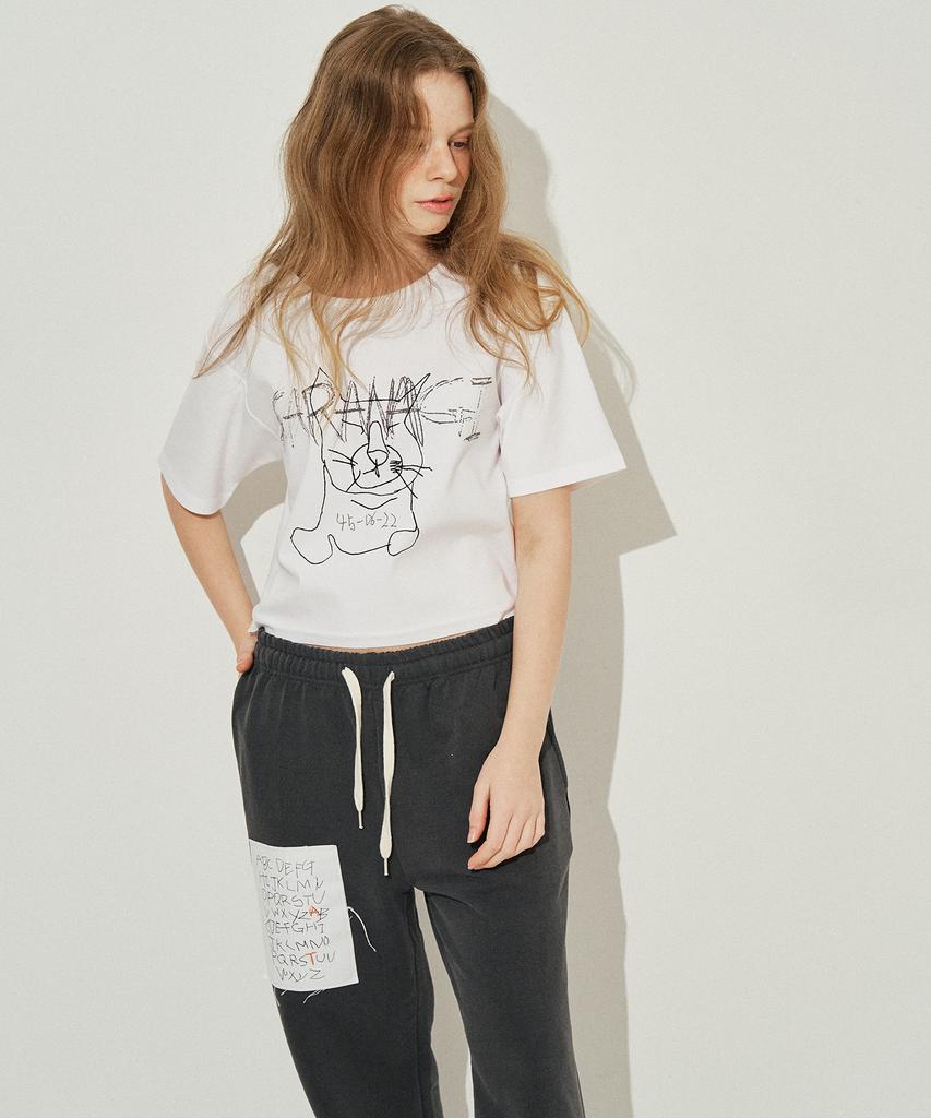 SARANAGI Se0525-Crop T-Shirt(White)