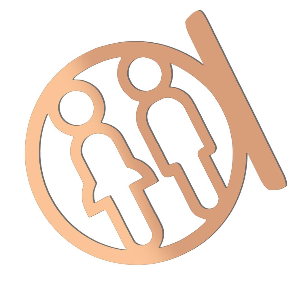 Stylish Restroom Wall Decoration Sign Acrylic Bathroom Signage Clear Washroom Marker for Offices Restaurants Hotel