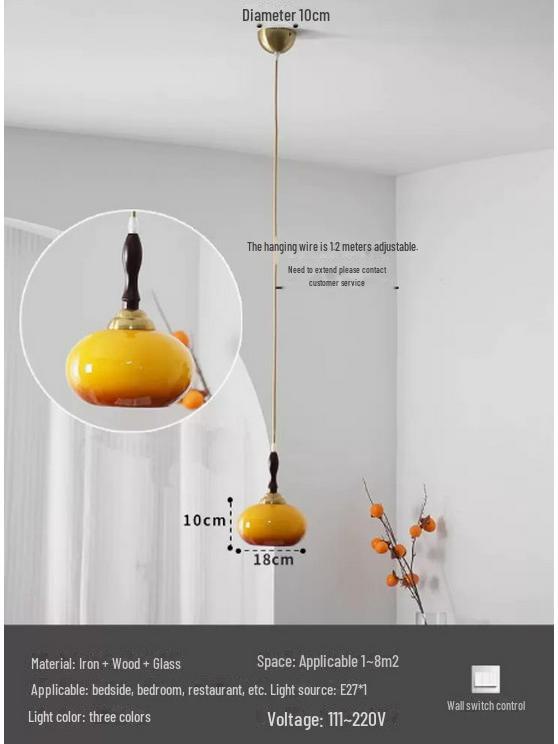 Middelaldersk fransk lysekrone: Bauhaus-inspirert, Retro Amerikansk Øyebeskyttende Lampe for Stuer, Soverom og Arbeidsrom