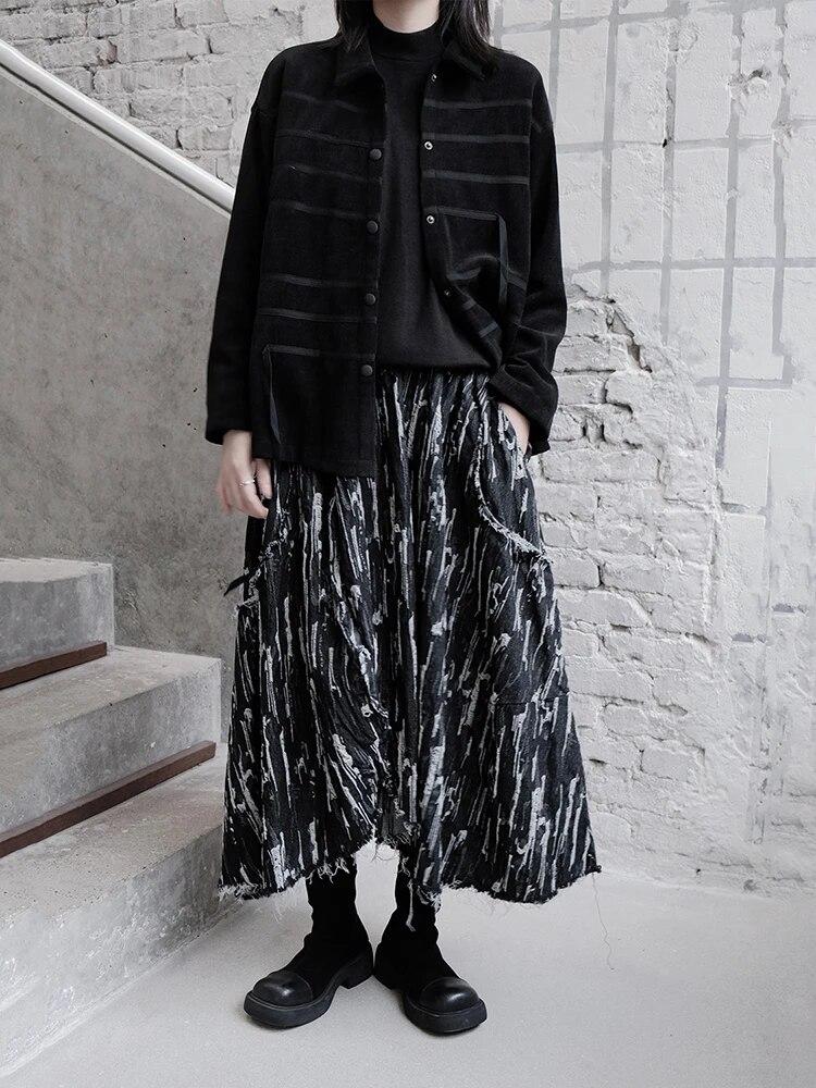 Xitao Female Irregular Skirt Fashion Elastic Waist ZY7970