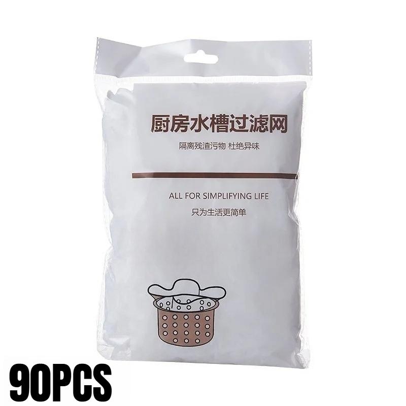 120/30pcs Disposable Sink Filter Mesh Bags Kitchen Sink Strainer Drain Hole Anti-blocking Garbage Bag Cleaning Strainers Net