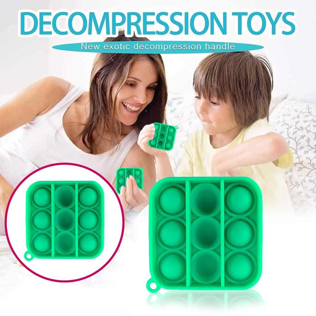 Children Adult Push Bubble  Sensory Toy Key Ring Educational Toy
