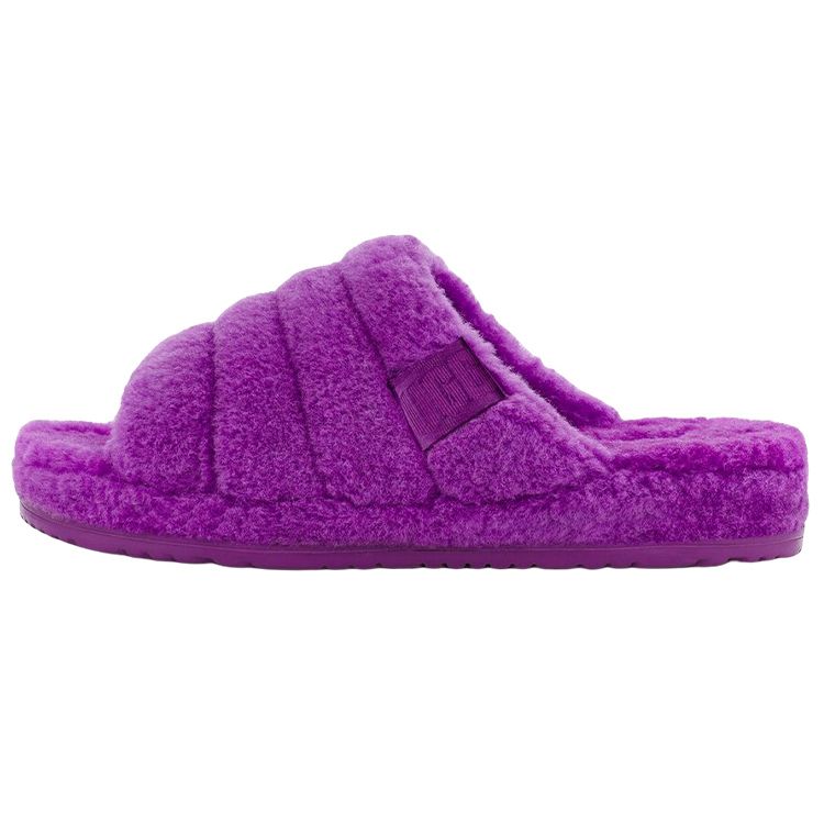 UGG Fluff You Sheepskin Slippers Simple Comfortable Men Slippers Purple 1117473-PLSK