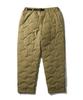 Snow Peak Seamless Quilted Down Pants and XL PA-25AU015, Men's Women's, Olive,
