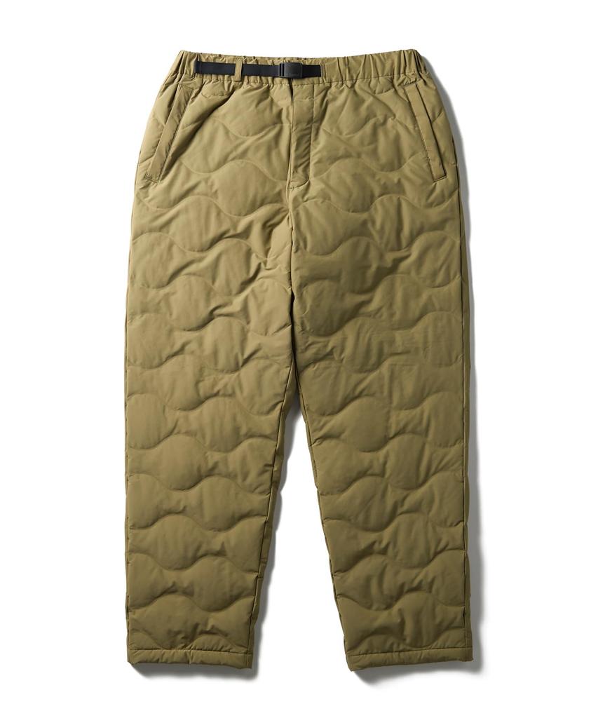 Snow Peak Seamless Quilted Down Pants and XL PA-25AU015, Men's Women's, Olive,