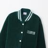 Champion Long Sleeve LooseFit Snap Jacket with Embroidered Graphic Deep Kids' Logo, Green, CK-A608