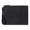 Gucci Carteira de Couro com Zíper e Logo Duplo G Porta-Cartões Clutch Carteira Pequena Masculina Preta 771319-AAC0G-1000