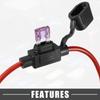 Ein ABSOPRO Sicherungshalter 3A Mini-Sicherung 16 AWG Sicherungshalter Wasserdicht