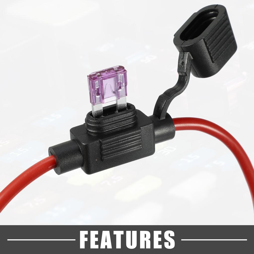 Ein ABSOPRO Sicherungshalter 3A Mini-Sicherung 16 AWG Sicherungshalter Wasserdicht