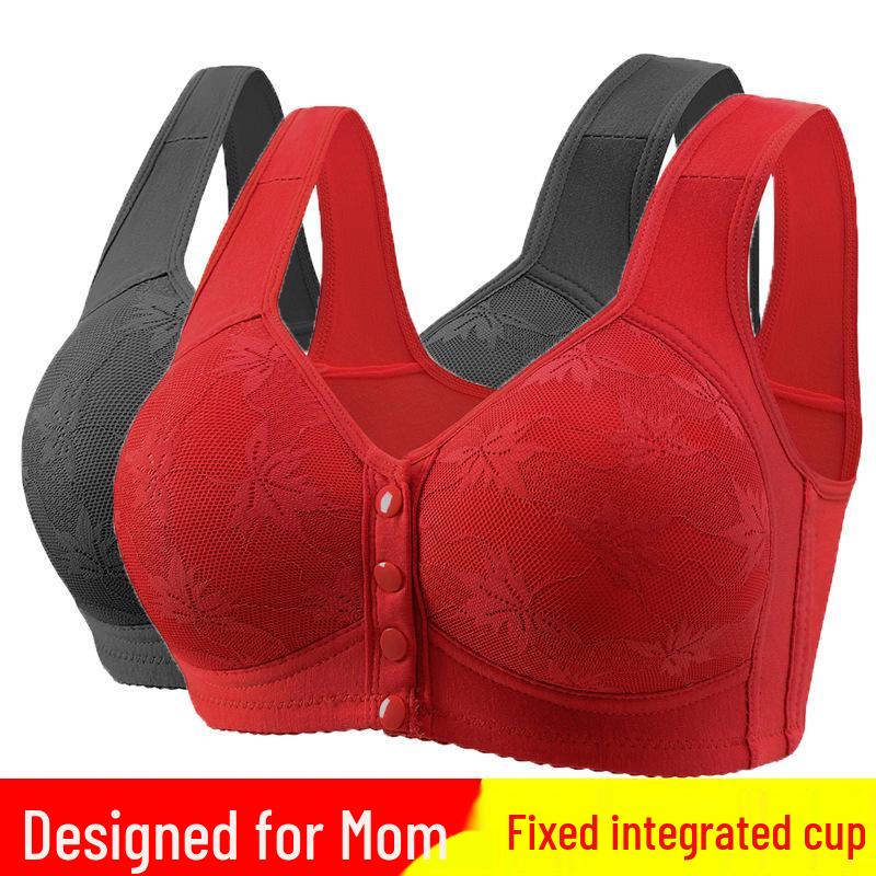 Wire-Free Plus Size Front-Closure Vest-Style Bra for Women