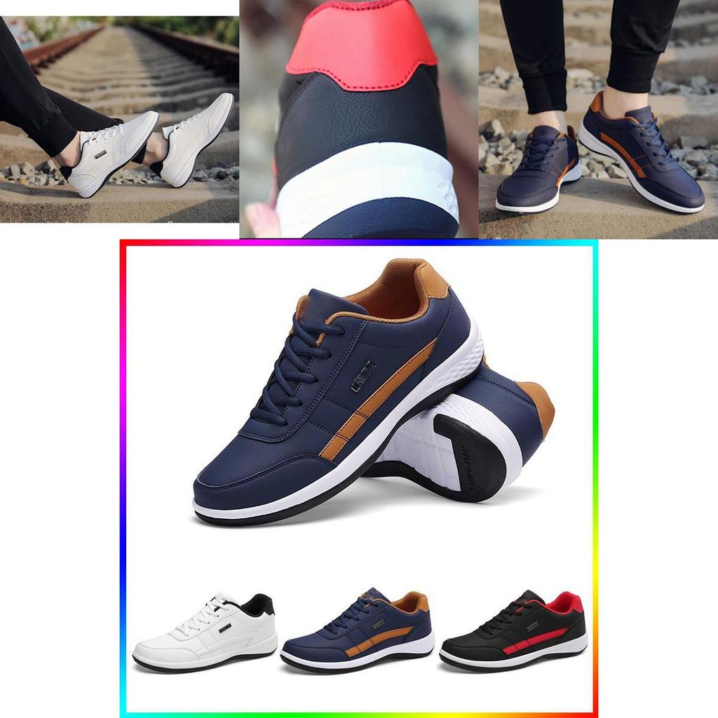 Premium Quality Men's Shoes Artificial Leather Casual Sneakers Trainers With Timeless Design