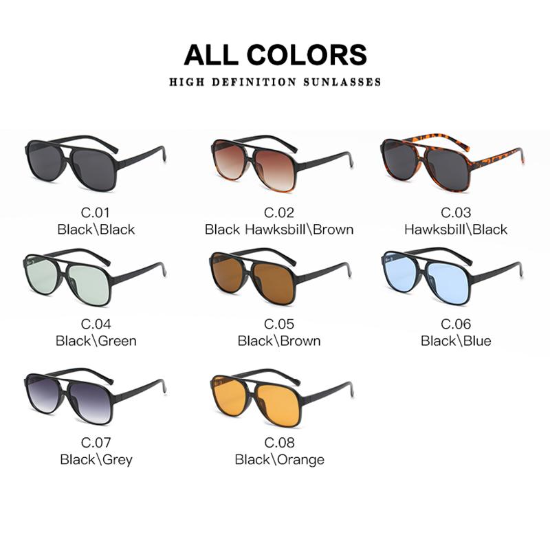 Classic Retro Vintage Aviation Pilot Sunglasses Women Men Big Large Oversized Frame Luxury Designer Shades 70s Sun Glasses