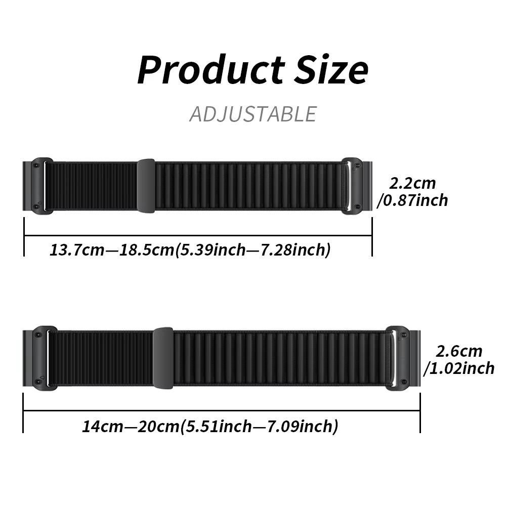 22mm 26mm Nylon Band for Garmin Watch Tactix 8 51mm Fenix 8 7X Pro Instinct 3 50mm Quick Fit Loop Strap for Garmin Fenix 8 47mm