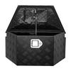 Trailer Tongue Box, 660 x 330 x 305 mm Aluminum Trailer Tongue Tool Box, Heavy Duty Storage Organizer with Lock & Keys, Utility Tool Chest for Pickup