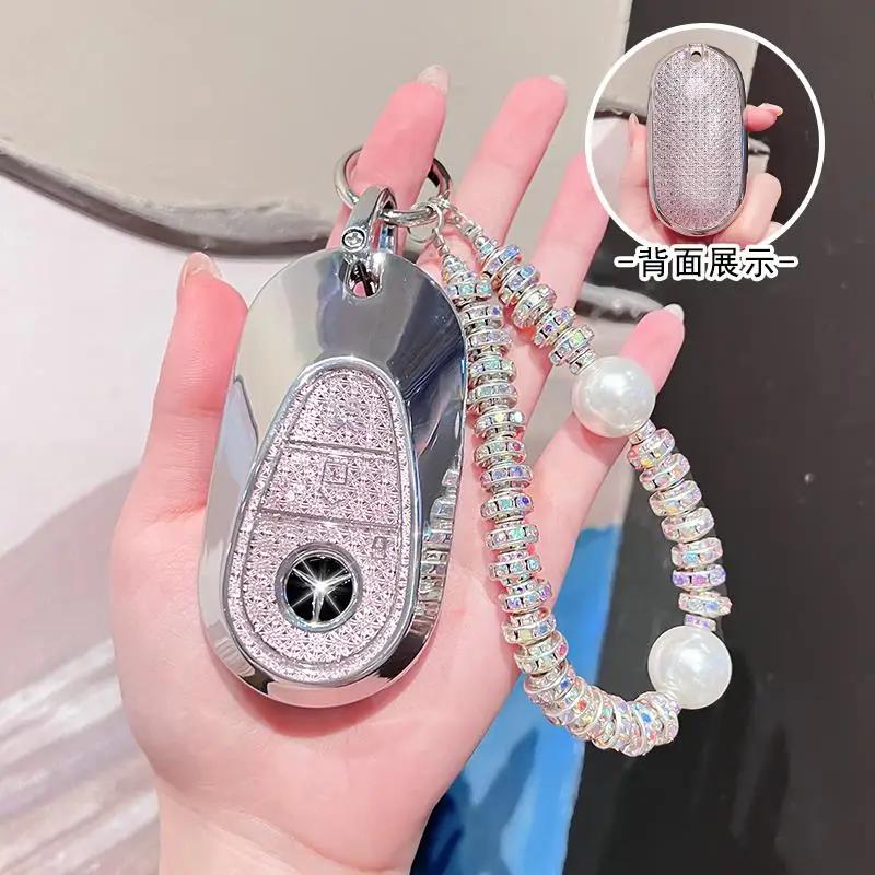 SFX1  Car Key Case Cover for Mercedes Benz 2022 C S Class W206 W223 S350 C260 C300 S400 S450 S500 TPU Shell Fob Holder Protector