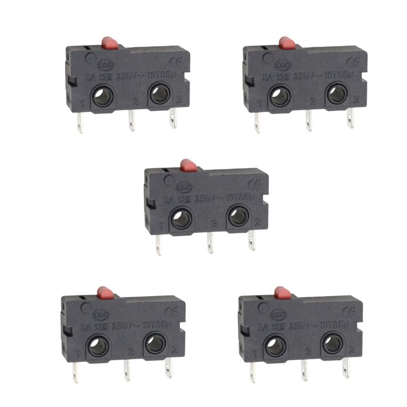 Limit Control Microswitch Assembly, KW11 KW12 Contact Button Unit with Black Housing and 5A 125V 250V Rating Body