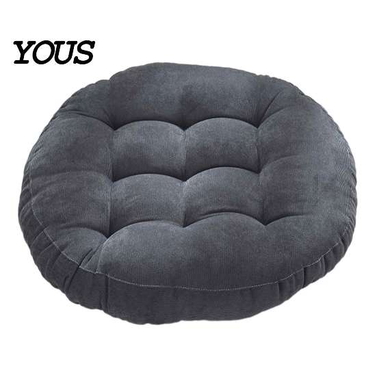 High Elasticity Chair Cushion Round Corduroy Cushion, 16.5 Inch Ultra Soft Seat Pad, Portable Support for Travel Washable Floor Reading Nook