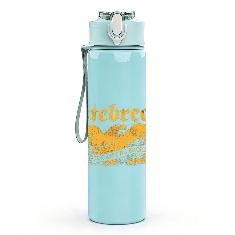 PC Multi Male Band Color Collage Print 750ml colorful plastic sports water bottle leakproof pop up lid with straw for outdoor work home use