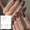 1 Sheet Sun Crescent Totem Chain Temporary Tattoos For Women Finger, Fake Tattoo Sticker Waterproof Long Lasting Realistic Tatoo