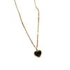 Minimalistischer Stil Doppelwandiger Liebesofen Echte Goldkette Damen Schlüsselbein Kette Mit Schmuck