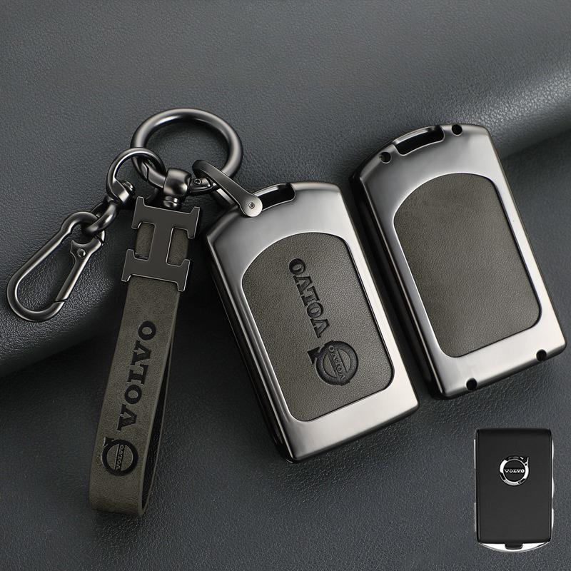 Car Styling Remote Key Case Cover Shell Holder For Volvo S60 S90 XC40 XC60 XC90 V60 V90 Polestar 1 Polestar 2 Protector Keychain
