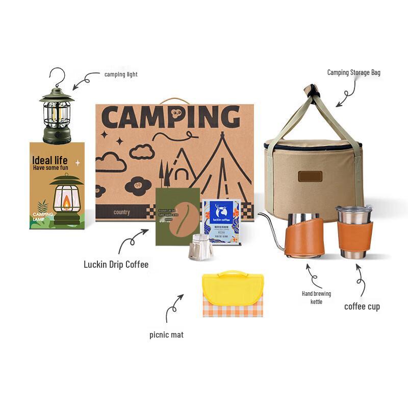 Portable Outdoor Pour-Over Coffee Set with Picnic Mat