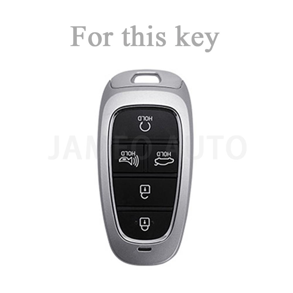 5 Buttons Tpu Car Key Case For Hyundai Sonata Palisade Tucson Staria Loniq Santa Fe Nexo Key Cover Holder Protector Key Chains