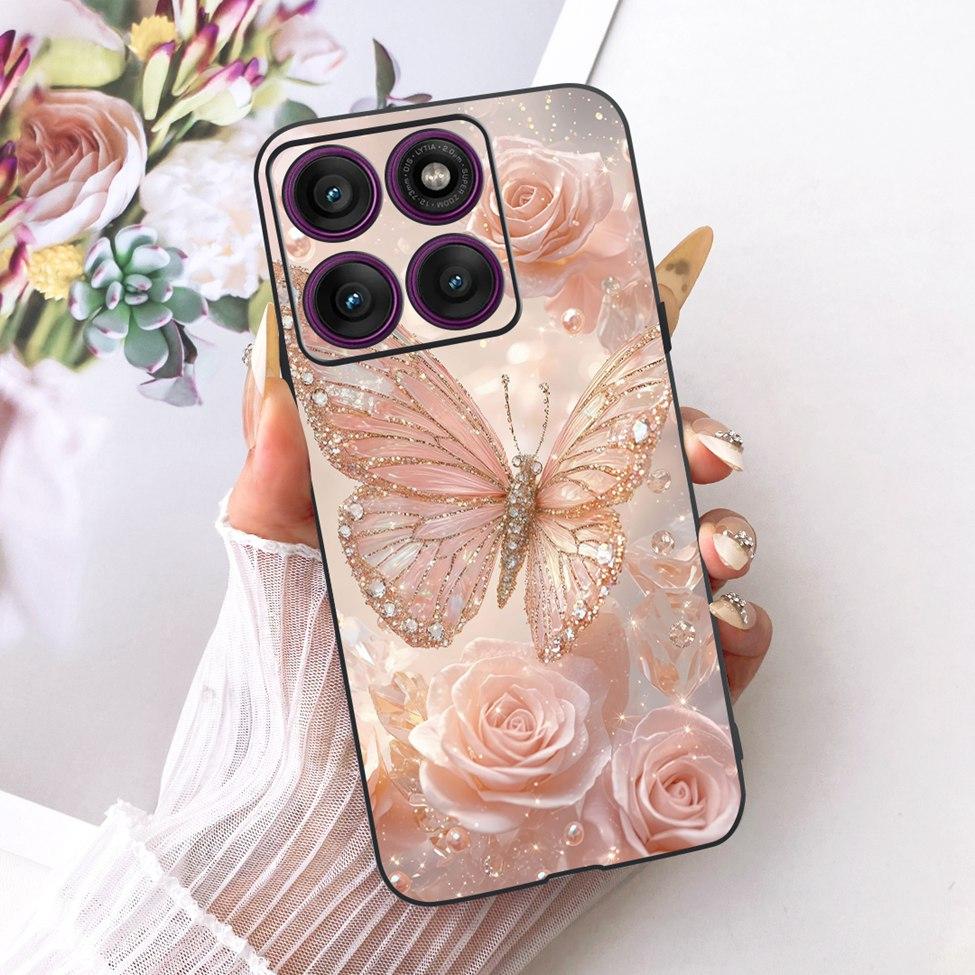 Case For Motorola Edge 60 Pro Cover XT2507-1 Fashion Cute Cat Funny Painted Bumper For Moto Edge 60 Pro Casing