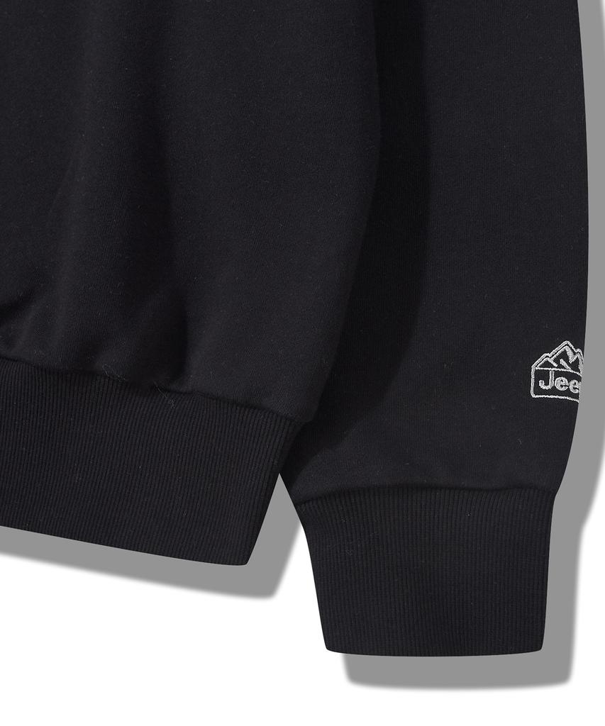 JEEP Oversized Collared Half-Zip Sweatshirt (Jq5Tsu834Bk)