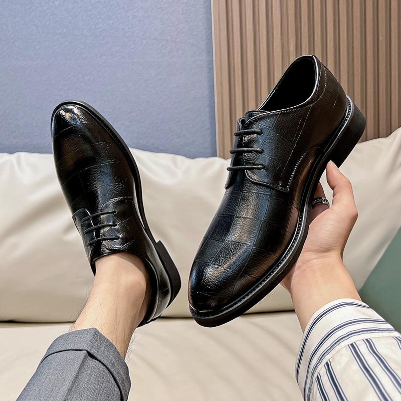 Leather Shoes Men'S Spring Youth Breathable Trend British Business Dress Versatile Casual Shoes 66773-P