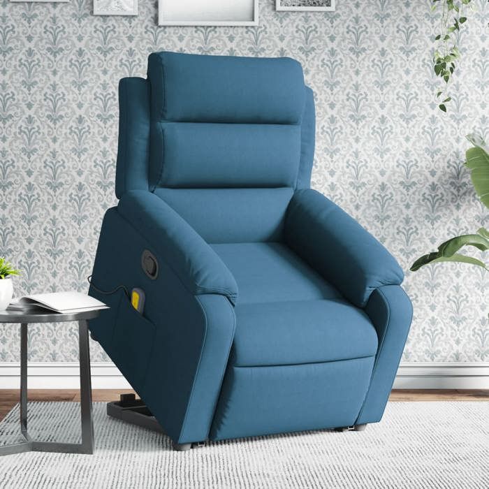 VidaXL Fauteuil de Massage Inclinable, Chaise de Relaxation avec Dossier, Siège avec Accoudoirs, Fauteuil TV de Salon, 3205113