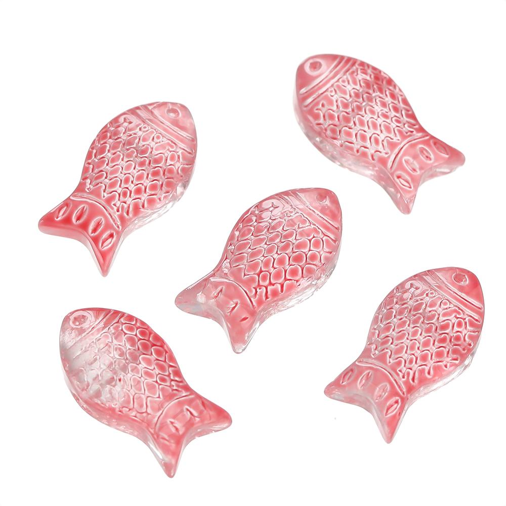 10pcs/lot Gradual Small Goldfish Glass Beads Crystal Czech Spacer Beads For DIY Jewelry Making Necklace Handmade Accessories