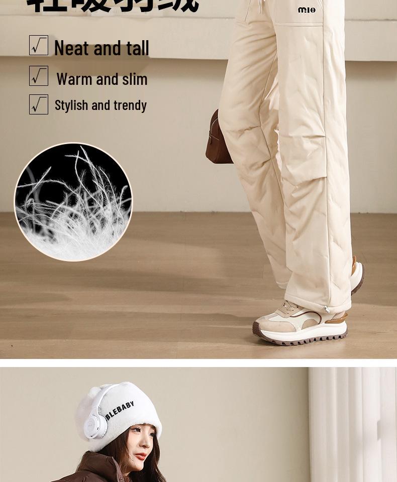 Women's 2025 Windproof Snow Pants: Cold-Proof, Thickened, Ski-Ready Down Pants for -40°C Winter Weather