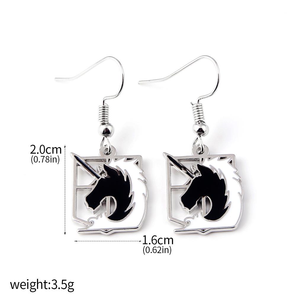 Attack On Titan Four Armies Logo Metal Brooch Keychain