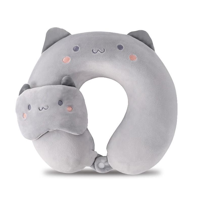 Tri-polar Cartoon U-shaped Travel Neck Pillow