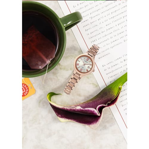 Casio Sheen Radio Controlled Solar Watch, Titanium Series SHW-7000TCG-4AJF, Women's Gold