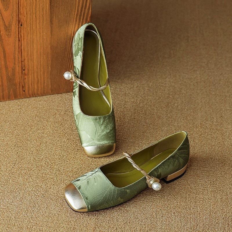 Color Matching Small Leather Shoes Mary Jane Women's Shoes Shoes Single Shoes Women's New Models