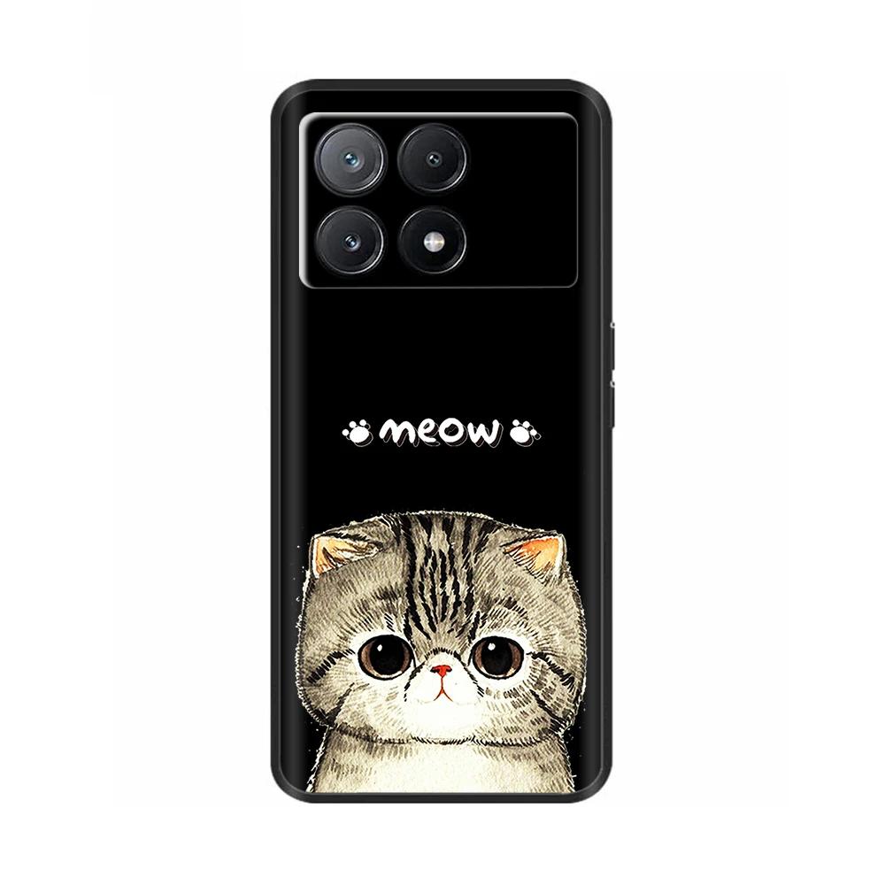Case For Poco X6 Pro Phone Back Cover For Poco X6 Neo Pocox6 Pro 5G Soft Black Silicone Bumper Shockproof Protective Shell Cases