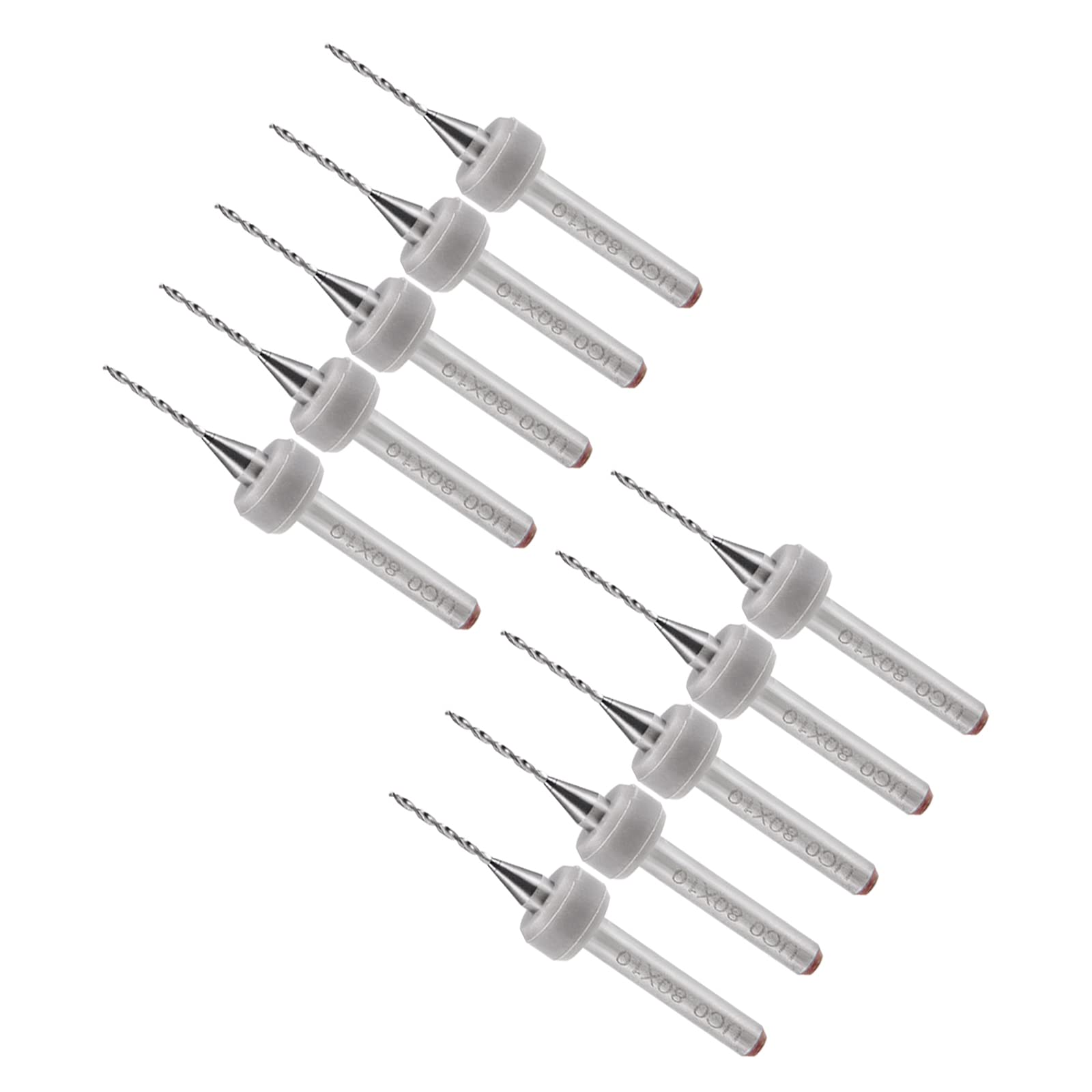 

CoCud Micro PCB Drill Bits 3.175mm Shank 0.8mm Cutting Edge Tungsten Carbide Printed Circuit Board Drill Bits for CNC Drilling Engraving Machine 10pcs