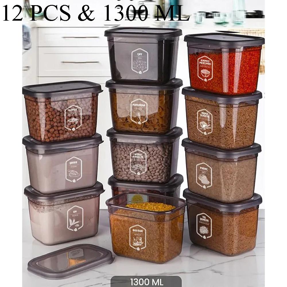 Luftdichte Lebensmittelaufbewahrungsbehälter-Sets – Transparenter BPA-freier Vorratskammer-Organizer, Stapelbare auslaufsichere Snackgläser für die Küche