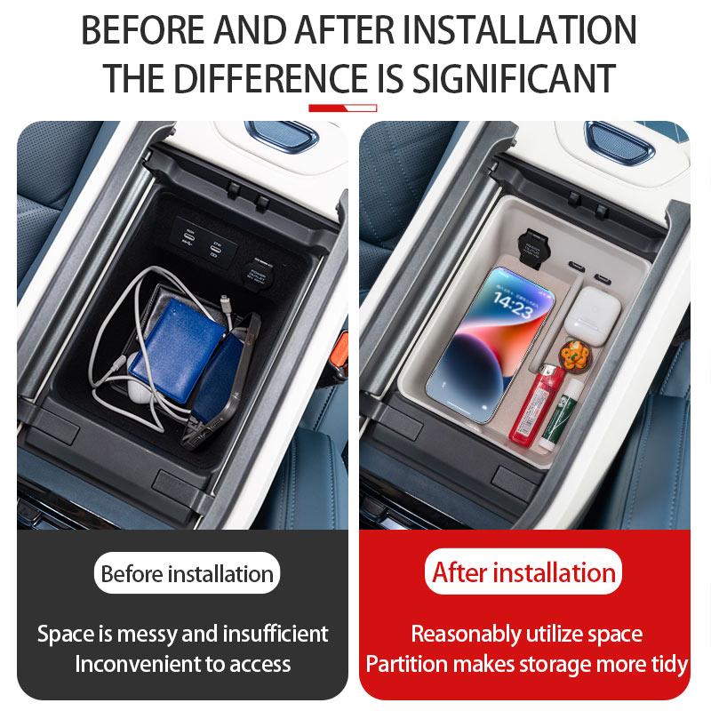 For ZEEKR 001 2025 2025 2025  Armrest Box Storage Box Central Control Storage Box Car Interior Accessories