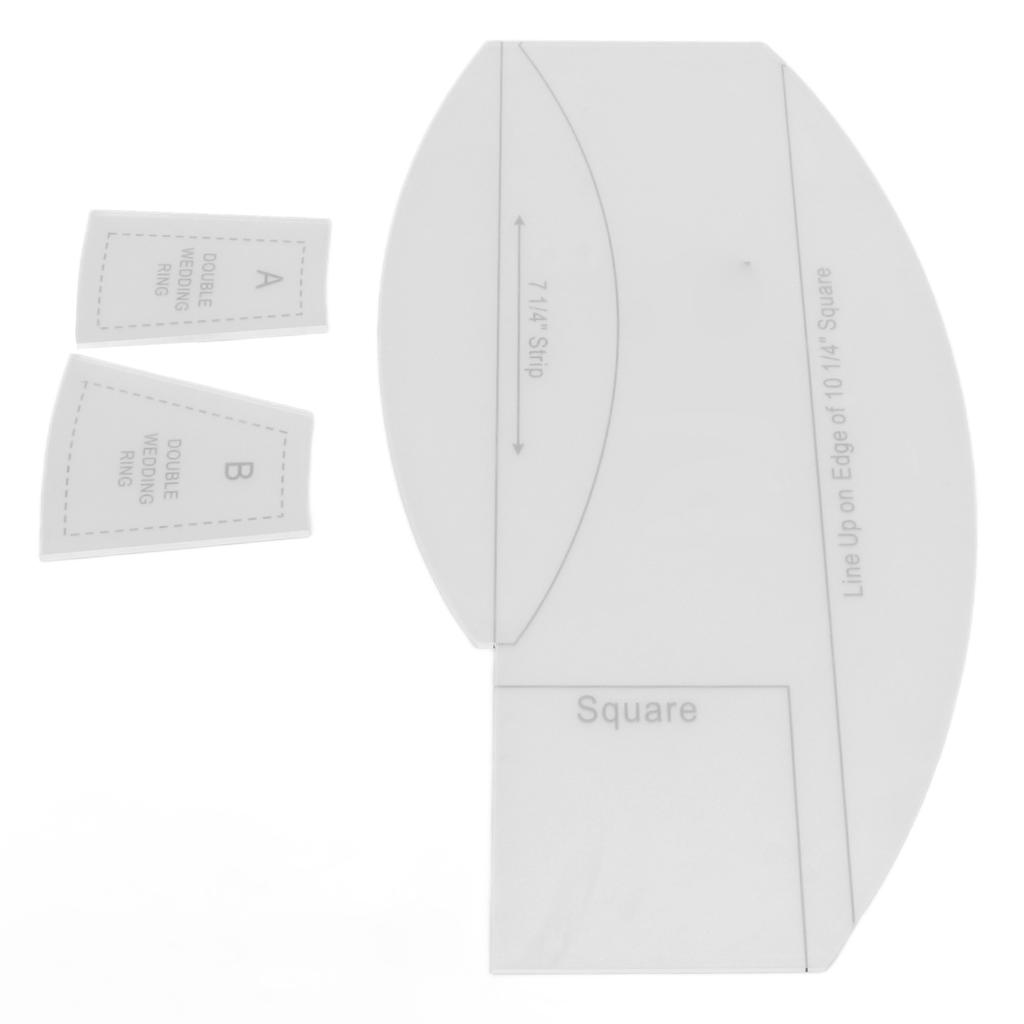 Sewing Ruler Set DIY Transparent Acrylic with Clear Printing Process for Measurement Drawing Crafts