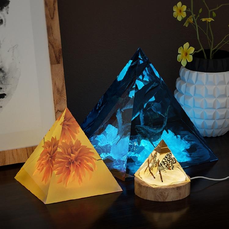 Silicone Pyramid Molds,Jewelry Casting Mold Desktop Ornaments Mold Candle Mold