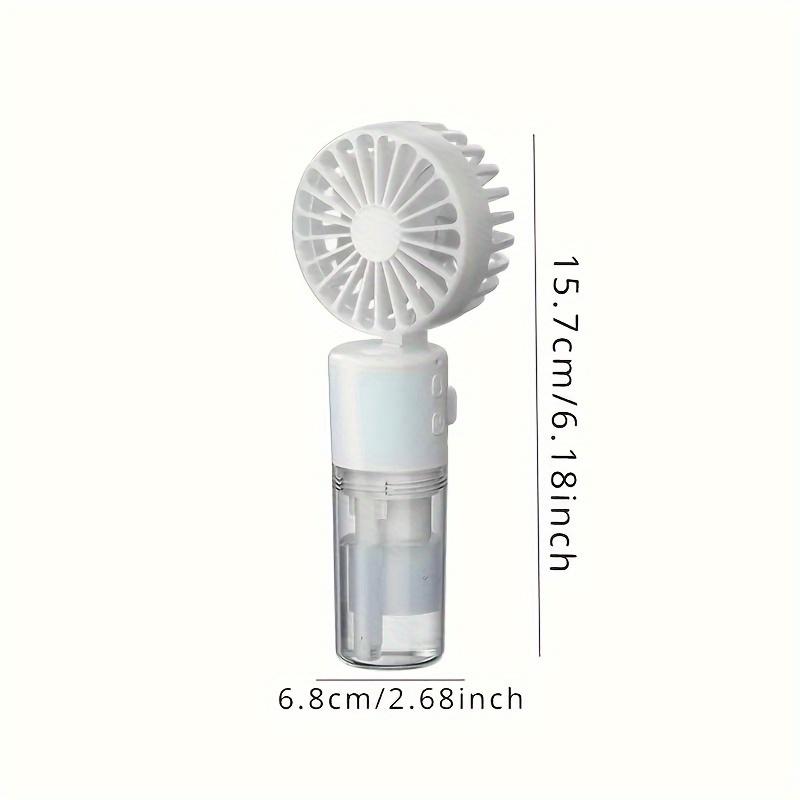 1pc Portable Rechargeable Handheld Misting Fan - Battery Operated Mini Face Steamer for Travel & Outdoors