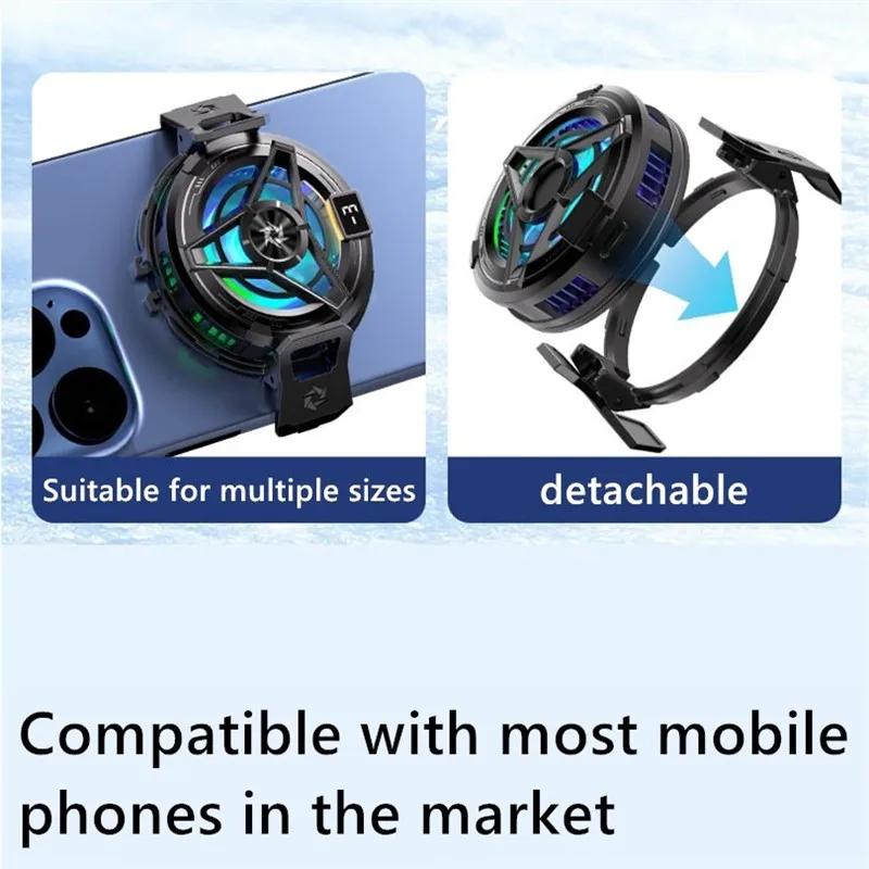 New magnetic mobile radiator with digital display for flat plate cooler mobile cooling fan General Apple Huawei Samsung mobile