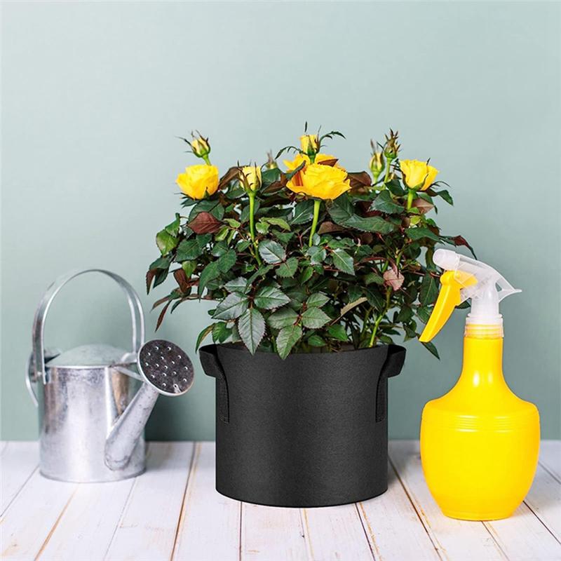 

Seedling Pots Grow Bags 30 Gallon 5PCS Aeration Fabric With Handles Tree Planting-B61B