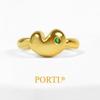 Porti 24k Gold Kidney Bean Birthstone Ring 1.875g
